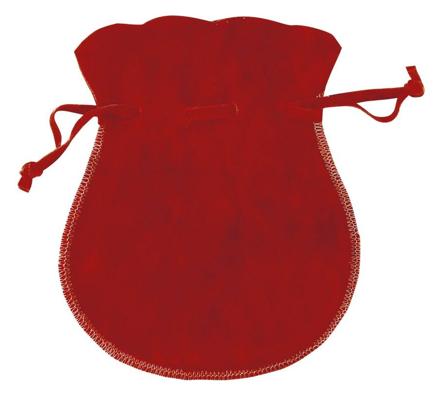 Sack amph.-shaped doub.-velvet red, product image