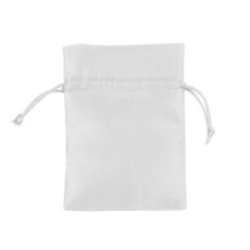 White sack in satin 90 × 120 mm