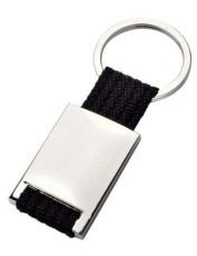 Keyring satin - nylon black