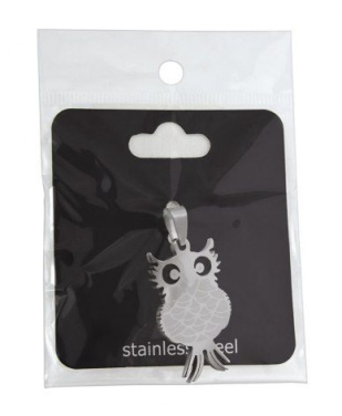 Pendant steel owl 20 × 35mm, product image (2)