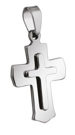 Pendant cross small steel 19 × 30mm, product image (1)