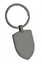 Keyring pennant black chromed