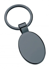 Keyring oval wide burnished