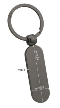 Burnished oval keyring, product image (2)