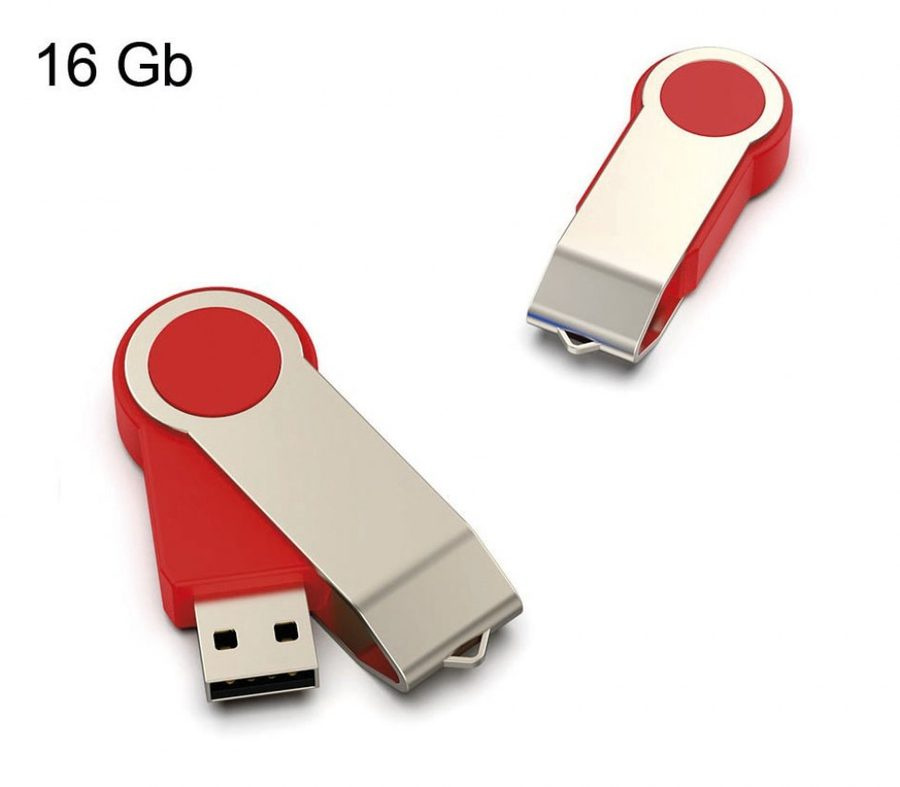 Red swival USB, product image