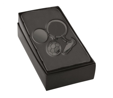 Burnished football keyring with token, product image (2)