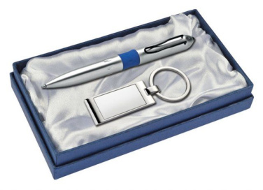 Cardboard box blue - white satin - empty, product image (3)