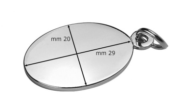 Oval plate - 20 × 29 mm, product image (2)