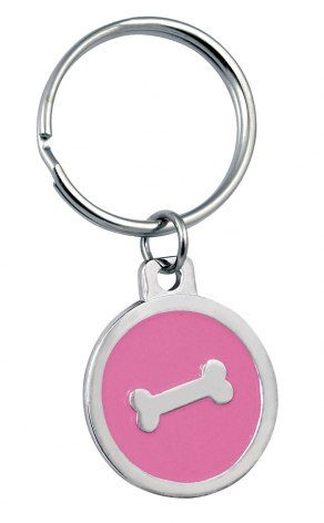 Pendant pink bone - d=32 mm, product image