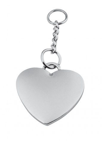 Plate "heart" with chain - 29 × 35 mm, product image