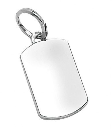 Plated pendant rectangular - 13 × 21 mm, product image (1)