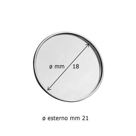 Round lapel pin brooch metal 21/18 mm, product image (1)