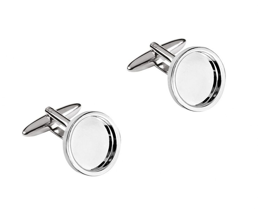 Round cufflinks recessed 16 mm, product image (1)