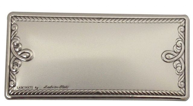 Emblem rectang. decorated - mm 71 × 33, product image