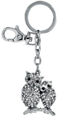 Keyring owls strass, without box