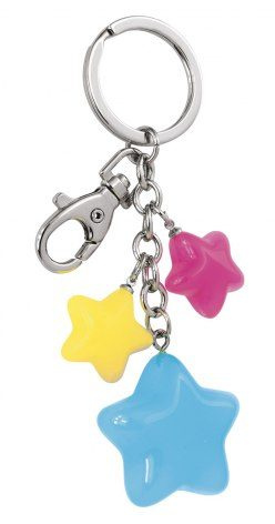 Keyring acrylic star light blue, without box, product image