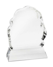 Award trophy "iceberg" white glass