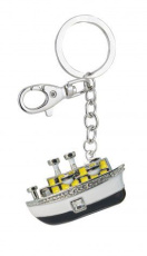 Keyring ship with strass, without box