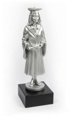 Award trophy graduated woman