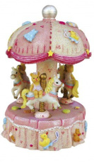 Roundabout unicorns pink - h = 140 mm