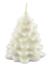 Candle christmas tree white shiny