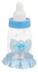 Favor baby bottle bow light blue