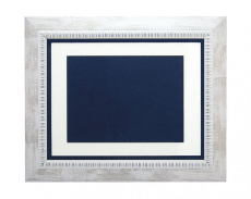 Cornice bianco/argento per targa 13 × 18cm
