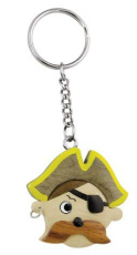 Keyring mini - pirate with moustache