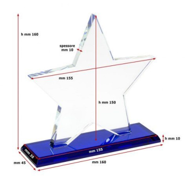 Blue transparent glass 160 × 160 × 10 mm, product image (2)