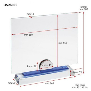 Glass plate with blue profile 180 × 150 mm, product image (3)