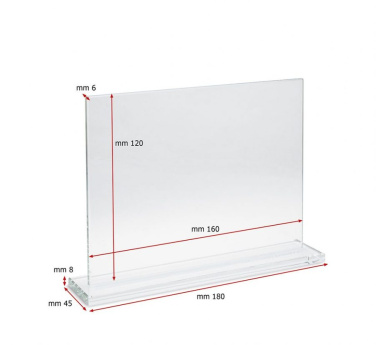 Glass award trophy 160 × 120 × 6 base 180 × 45 × 8 mm, product image (2)