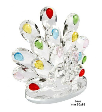Glass peacock, without box, product image (2)