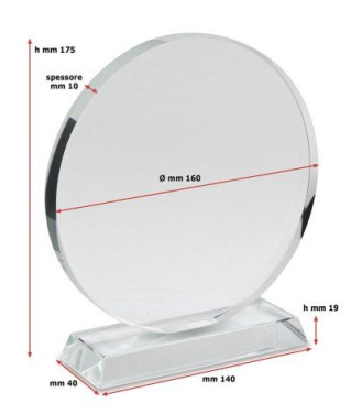 Smooth round award trophy diameter 160 mm, product image (2)