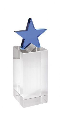 Award trophy star & parallelepiped h 150 mm, product image (1)