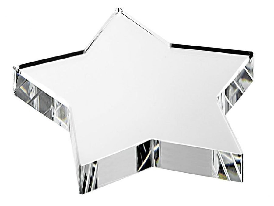 Glass star desk paperweight 110 h19 mm, product image (1)