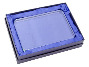 Rectangular glass desk paperweight 80 × 100 h19, product image (4)
