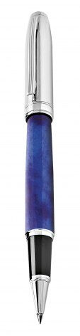 Rollerball pen blue marble/chromed shiny, product image