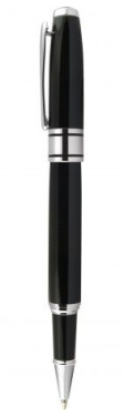 Rollerball pen black chromed shiny, product image (2)