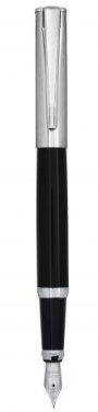 Black fountain pen chromed, product image (3)
