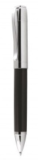 Ballpoint pen metal black, chromed cap