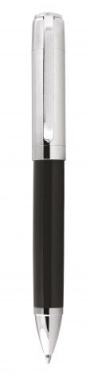 Ballpoint pen metal black, chromed cap, product image (3)
