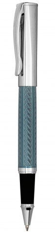 Chromed roller pen blue, product image (1)