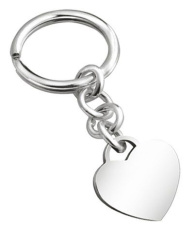 Keyring silverware 925% "heart"