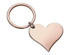 Keyring single heart rose gold without box