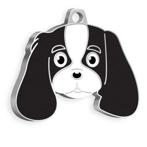 Dog name tag cavalier king black, product image (1)