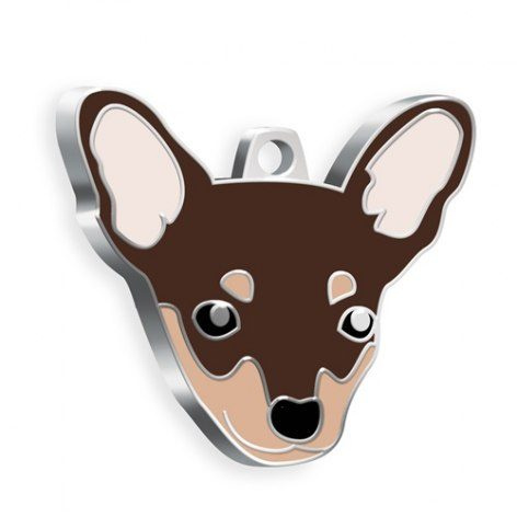 Dog name tag pinscher brown, product image (1)