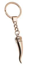 Keyring lucky horn rose gold