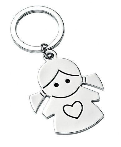 Keyring girl - heart, without box, product image