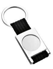 Keyring nylon black-hollow 25 mm, without box