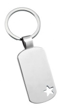 Keyring star-shaped hole - no chain